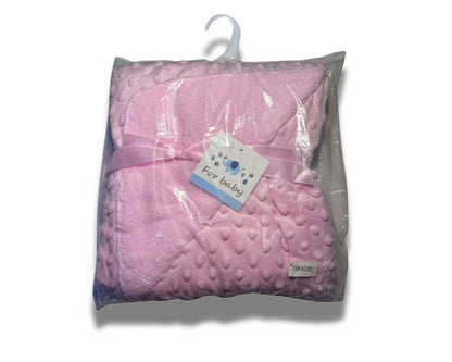 TaddleTot - Soft Pink Baby Blanket – Textured Dot Design